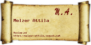 Melzer Attila névjegykártya